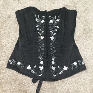 Black and white Charlotte Russe corset